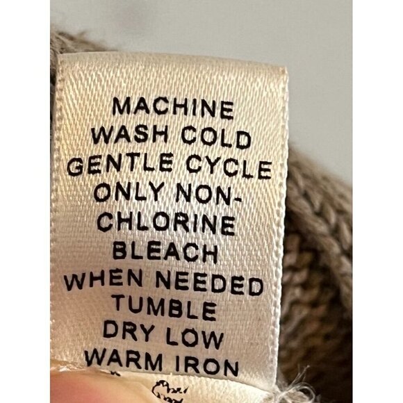 Banana Republic Sweater Women XL Brown Mock Neck Full Zip Ribbed Stretch Neutral - Picture 8 of 10